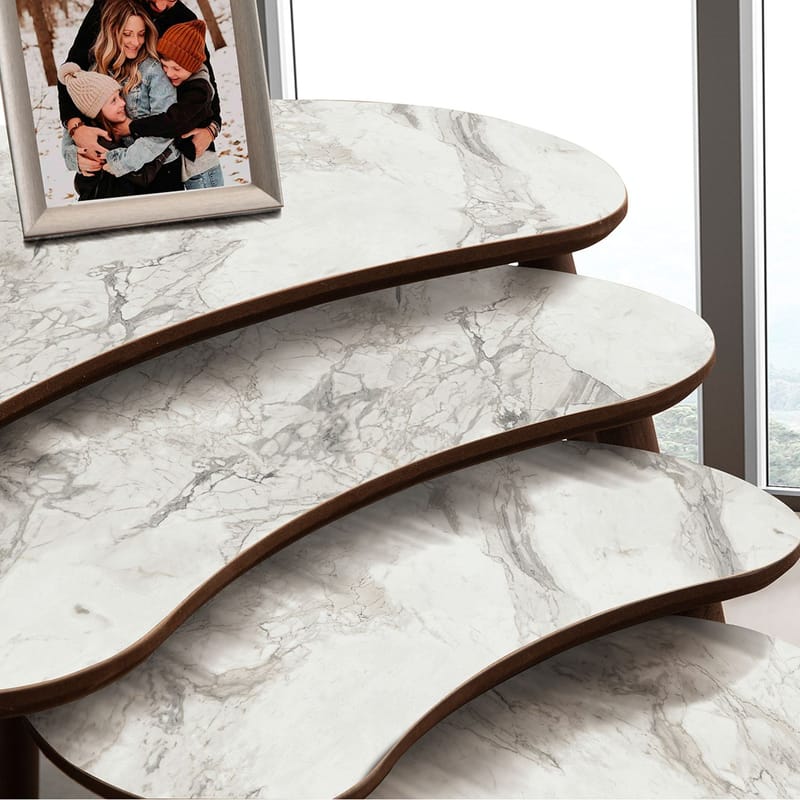 Indumati settbord 75 cm - Hvit - Møbler - Bord - Avlastningsbord - Settbord