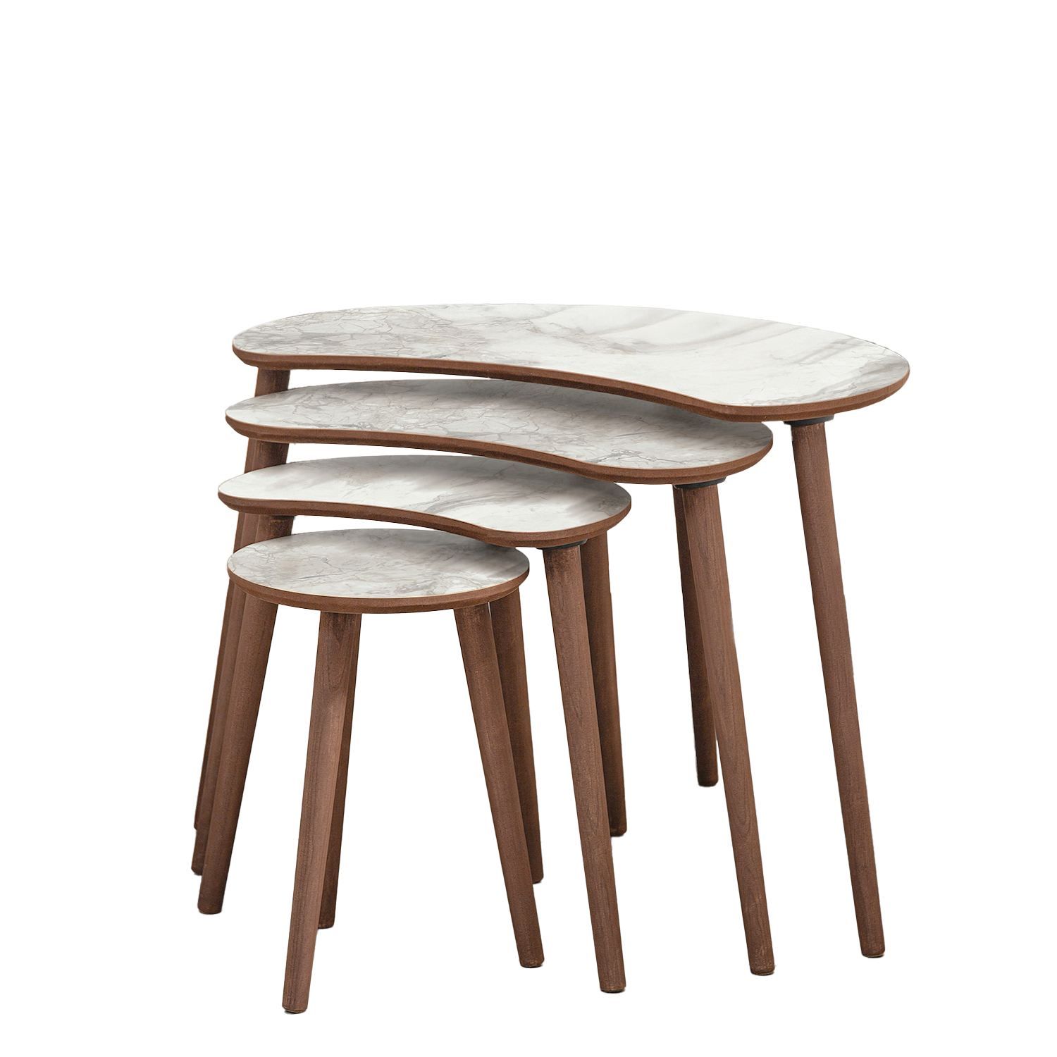 Indumati settbord 75 cm - Hvit