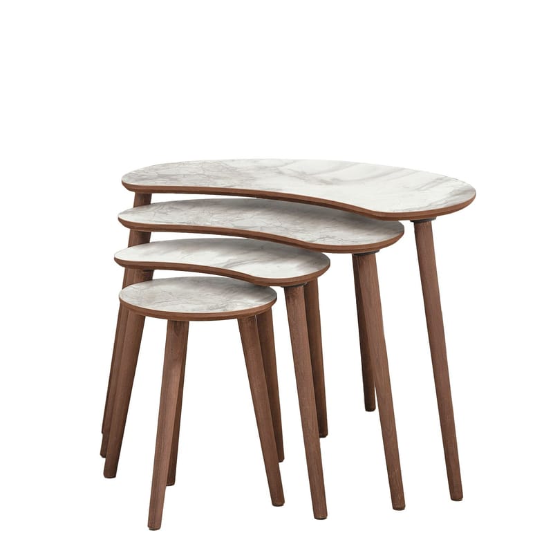 Indumati settbord 75 cm, Hvit