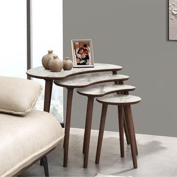 Indumati settbord 75 cm - Hvit - Møbler - Bord - Avlastningsbord - Settbord