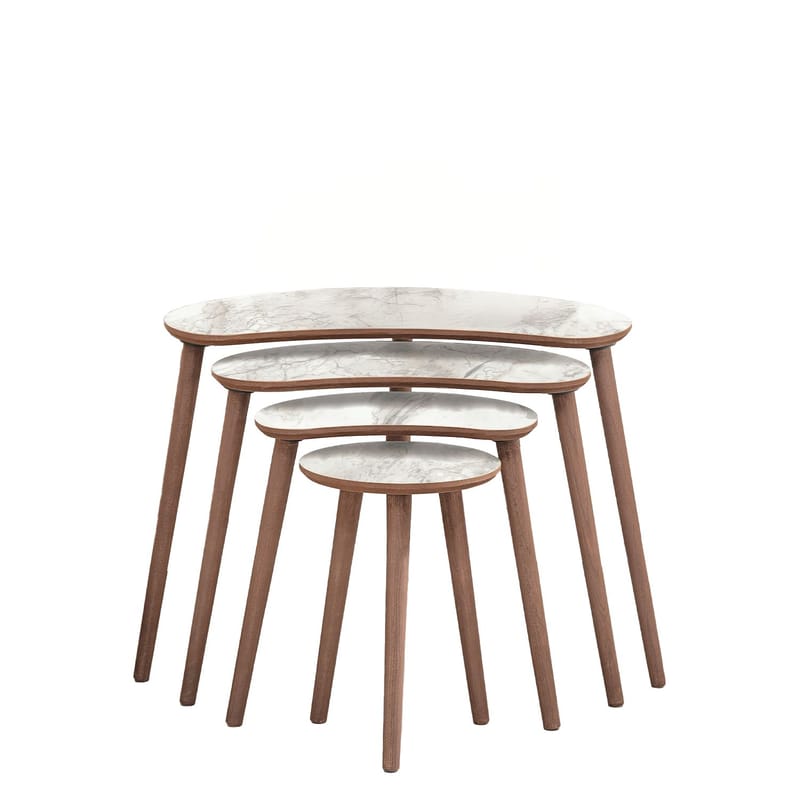 Indumati settbord 75 cm - Hvit - Møbler - Bord - Avlastningsbord - Settbord