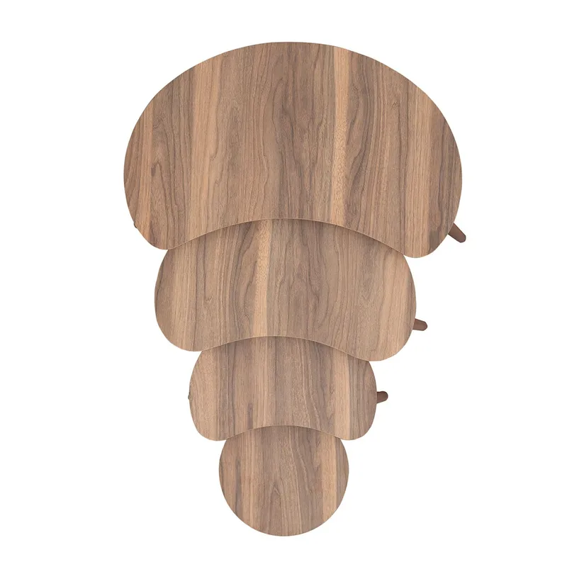 Indumati settbord 75 cm - Valnøtt - Møbler - Bord - Avlastningsbord - Settbord