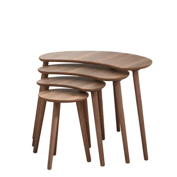Indumati settbord 75 cm - Valnøtt - Møbler - Bord - Avlastningsbord - Settbord