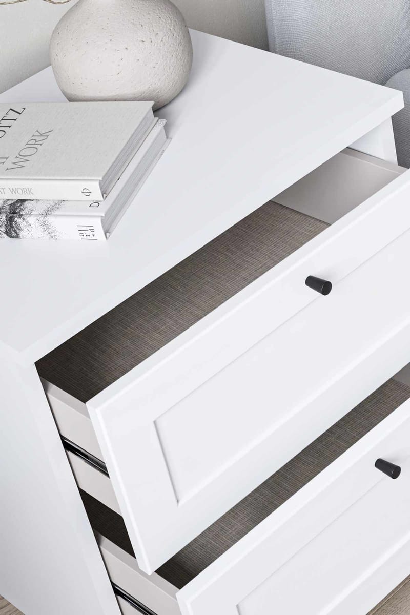 Interlaken nattbord 50 cm - Hvit - Møbler - Bord - Avlastningsbord - Sengebord & nattbord