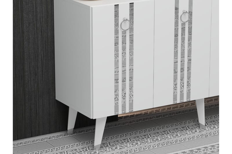 Isil Konsollbord 150 cm - Hvit/Sølv - Møbler - Bord - Avlastningsbord - Gangbord