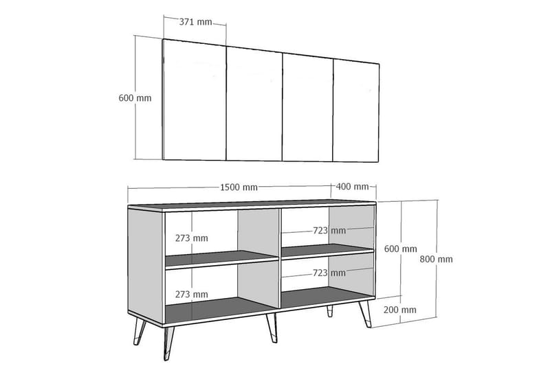 Isil Konsollbord 150 cm - Hvit/Sølv - Møbler - Bord - Avlastningsbord - Gangbord