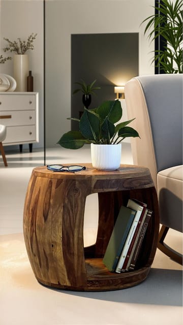 Ivoora Sidebord 50 cm Landlig stil - varm mørkebrun - Møbler - Bord - Avlastningsbord - Lampebord & sidebord