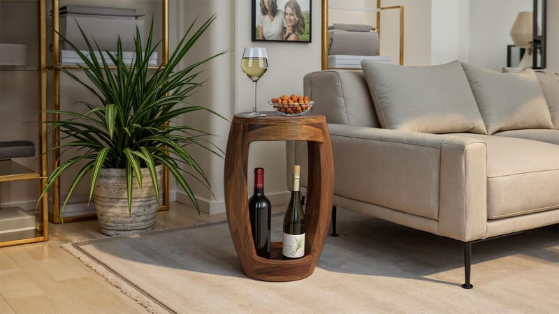 Ivouna Sidebord 30 cm - varm mørkebrun - Møbler - Bord - Avlastningsbord - Lampebord & sidebord
