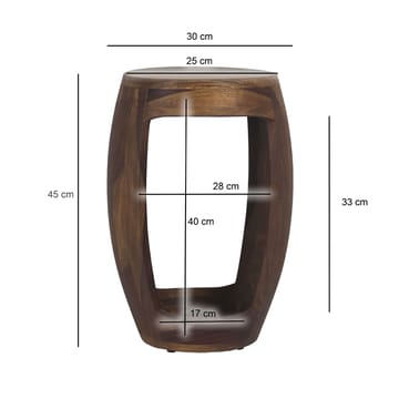Ivouna Sidebord 30 cm - varm mørkebrun - Møbler - Bord - Avlastningsbord - Lampebord & sidebord