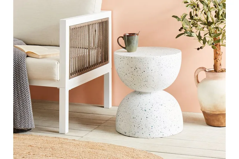 Jacksonville Sidebord 40 cm - Hvit/Blå - Møbler - Bord - Avlastningsbord - Lampebord & sidebord