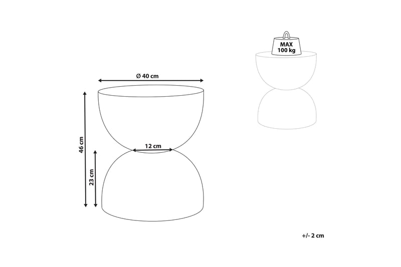 Jacksonville Sidebord 40 cm - Hvit/Blå - Møbler - Bord - Avlastningsbord - Lampebord & sidebord