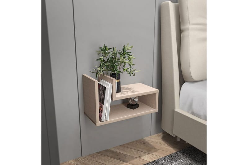 Jarlech Nattbord 45 cm - Beige - Møbler - Bord - Avlastningsbord - Sengebord & nattbord