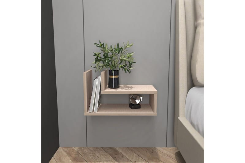 Jarlech Nattbord 45 cm - Beige - Møbler - Bord - Avlastningsbord - Sengebord & nattbord