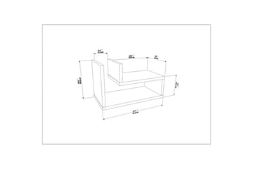Jarlech Nattbord 45 cm - Eik - Møbler - Bord - Avlastningsbord - Sengebord & nattbord