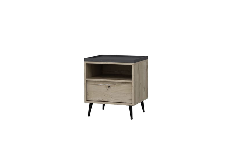 Jarlech Nattbord 50 cm - Valnøtt - Møbler - Bord - Avlastningsbord - Sengebord & nattbord