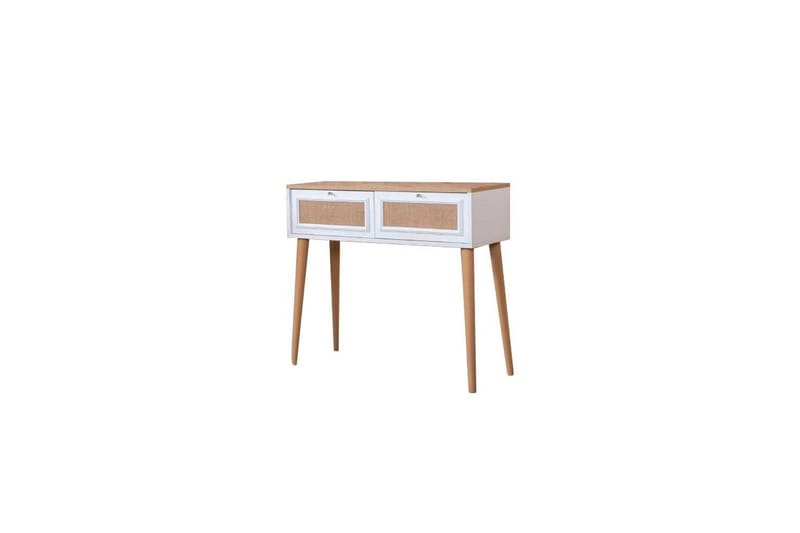 Jatinder Sidebord 95 cm - Hvitfarget tre/Mellomfarget tre - Møbler - Bord - Avlastningsbord - Lampebord & sidebord