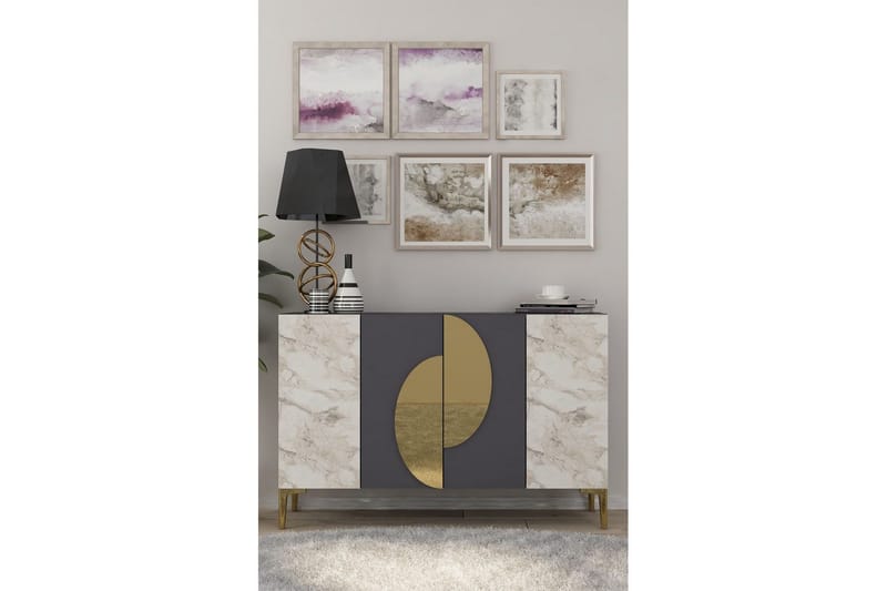 Jorel Konsollbord 120 cm - Antrasitt/Gull - Møbler - Bord - Avlastningsbord - Gangbord