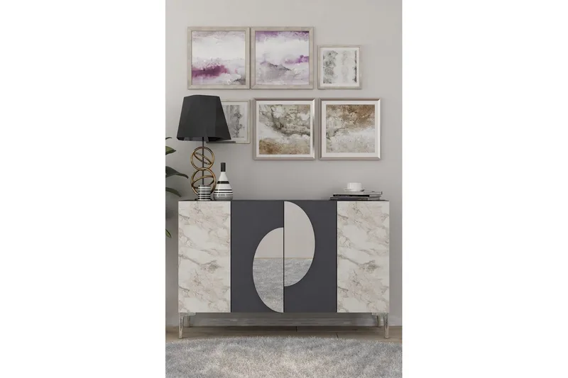 Jorel Konsollbord 120 cm - Antrasitt/Sølv - Møbler - Bord - Avlastningsbord - Gangbord