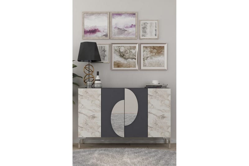 Jorel Konsollbord 120 cm - Antrasitt/Sølv - Møbler - Bord - Avlastningsbord - Gangbord