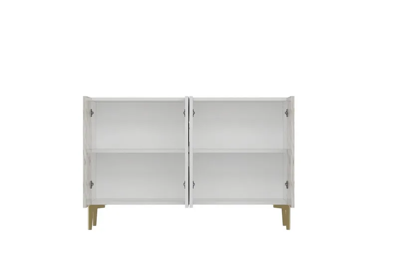 Jorel Konsollbord 120 cm - Hvit/Gull - Møbler - Bord - Avlastningsbord - Gangbord