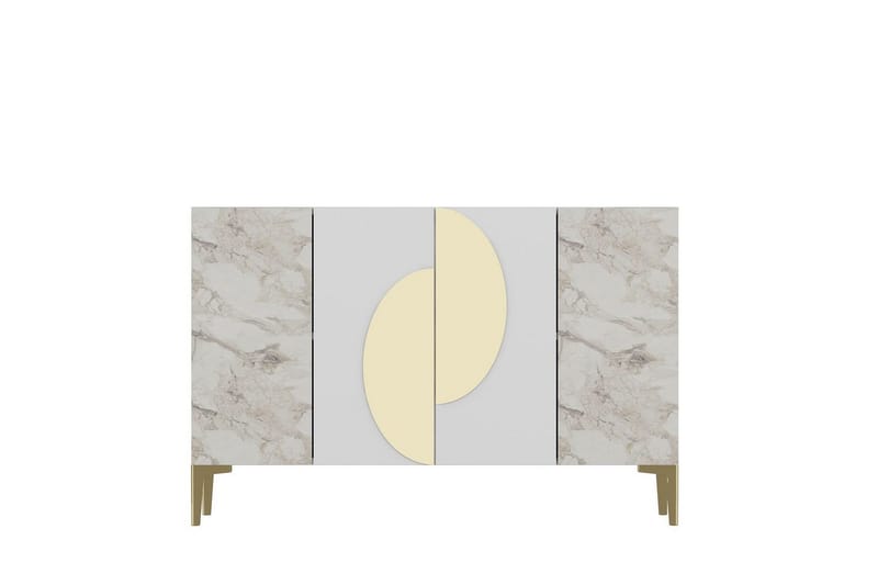 Jorel Konsollbord 120 cm - Hvit/Gull - Møbler - Bord - Avlastningsbord - Gangbord