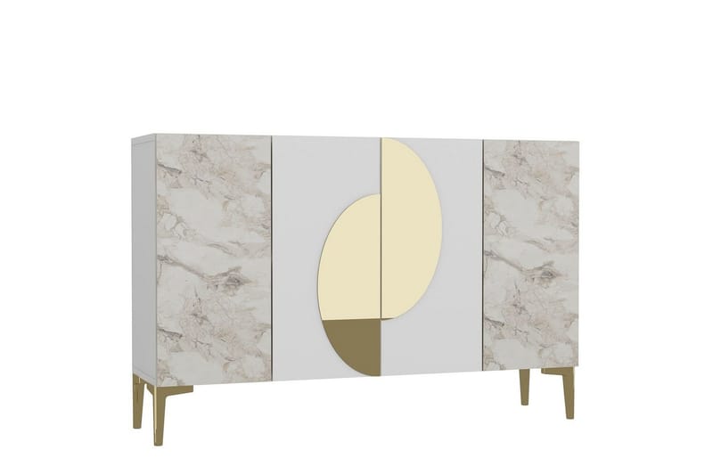 Jorel Konsollbord 120 cm - Hvit/Gull - Møbler - Bord - Avlastningsbord - Gangbord