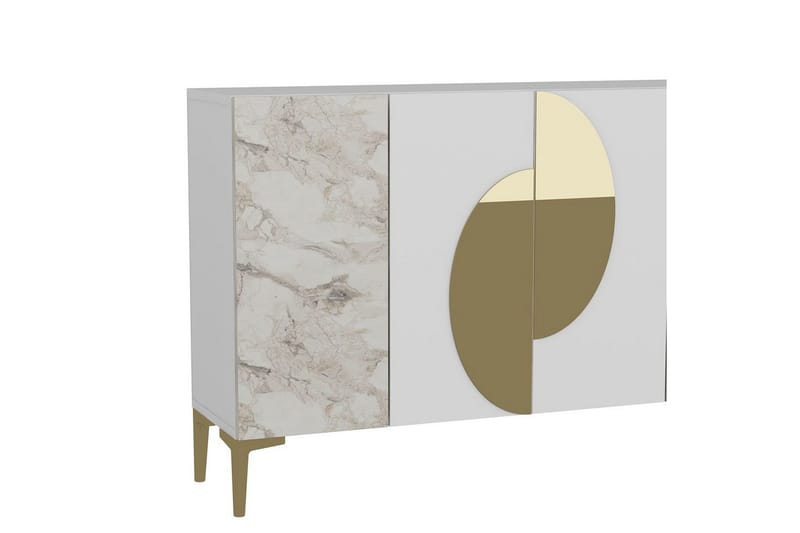 Jorel Konsollbord 120 cm - Hvit/Gull - Møbler - Bord - Avlastningsbord - Gangbord