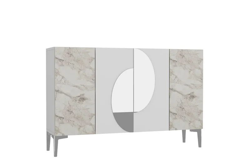 Jorel Konsollbord 120 cm - Hvit/Sølv - Møbler - Bord - Avlastningsbord - Gangbord