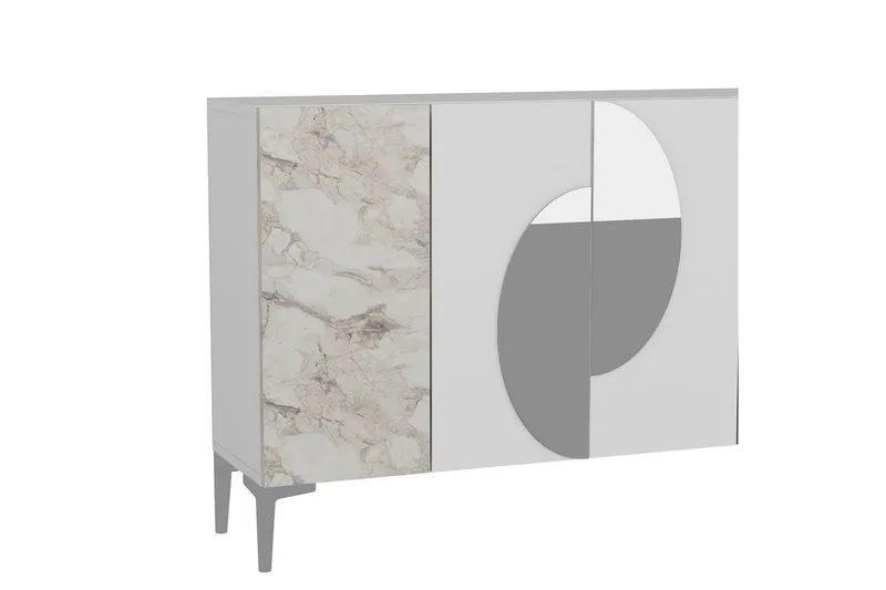 Jorel Konsollbord 120 cm - Hvit/Sølv - Møbler - Bord - Avlastningsbord - Gangbord