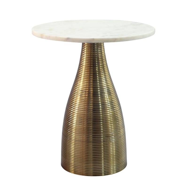 Junara sidebord 40 cm, Hvit og gull