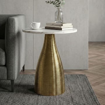 Junara sidebord 40 cm - Hvit og gull - Møbler - Bord - Avlastningsbord - Lampebord & sidebord