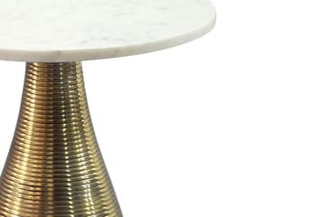 Junara sidebord 40 cm - Hvit og gull - Møbler - Bord - Avlastningsbord - Lampebord & sidebord