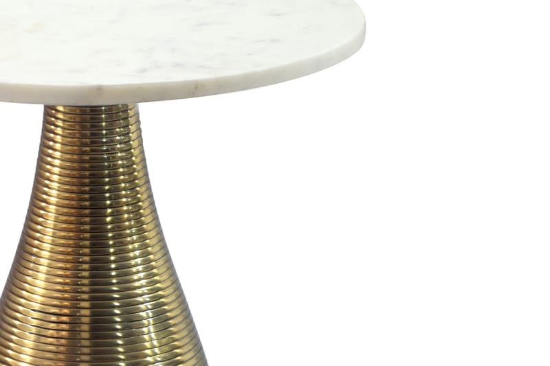 Junara sidebord 40 cm - Hvit og gull - Møbler - Bord - Avlastningsbord - Lampebord & sidebord