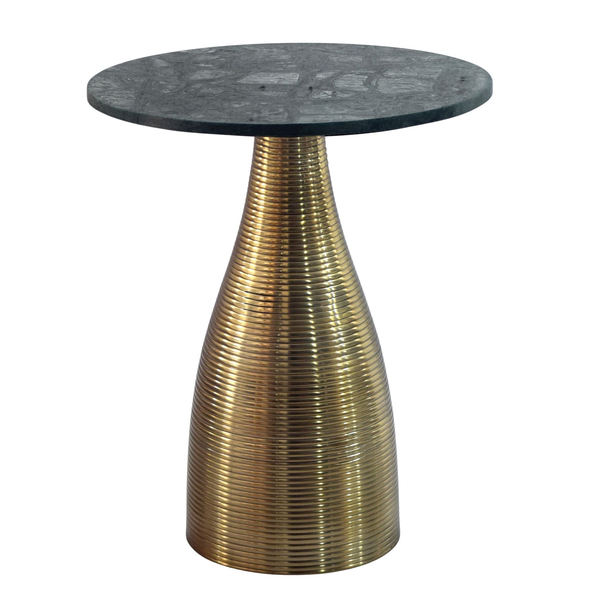 Junara sidebord 40 cm - Mørkegrønn og gull