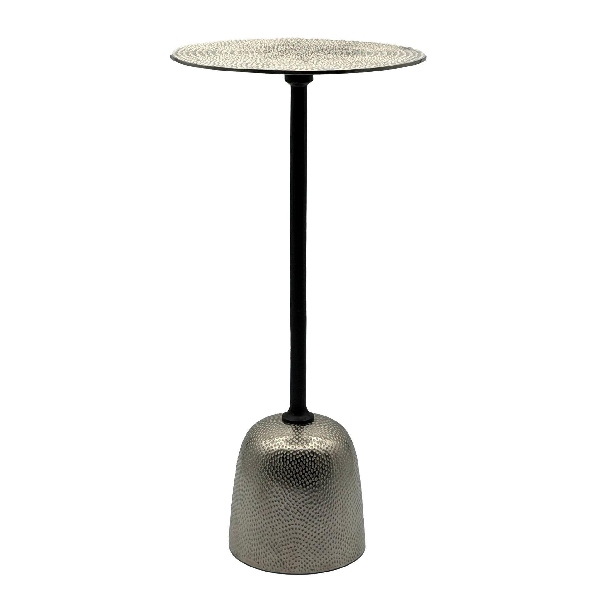 Junira sidebord 29 cm - Nikkelsølv og svart