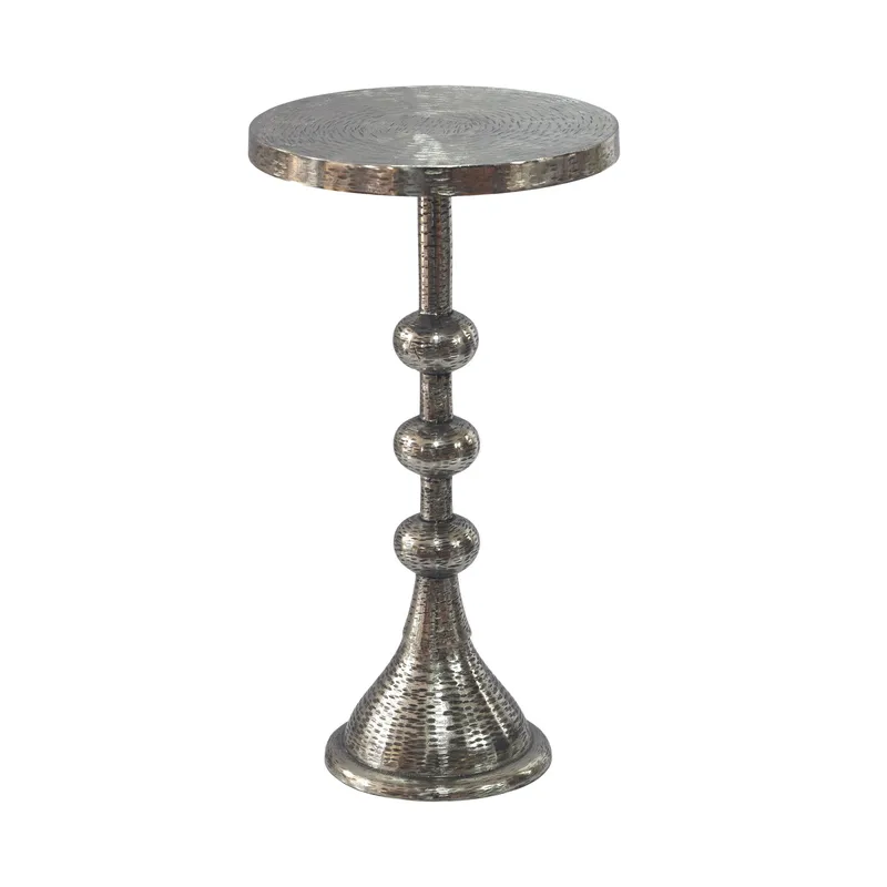 Junora sidebord 30 cm industriell stil, sølvfarget