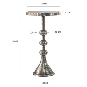 Junora sidebord 30 cm industriell stil - sølvfarget - Møbler - Bord - Avlastningsbord - Konsollbord