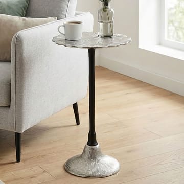 Junova sidebord 29 cm industriell stil - Sølvfarget og svart - Møbler - Bord - Avlastningsbord - Lampebord & sidebord