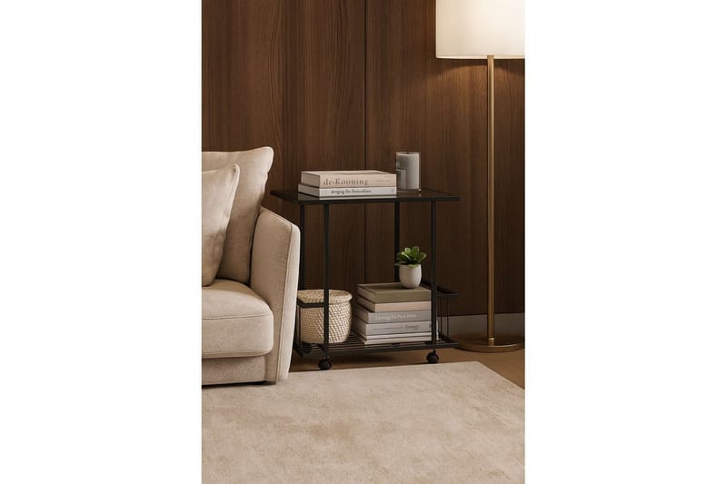 Kallin Sidebord 60x36 cm - Svart/Grå - Møbler - Bord - Avlastningsbord - Lampebord & sidebord