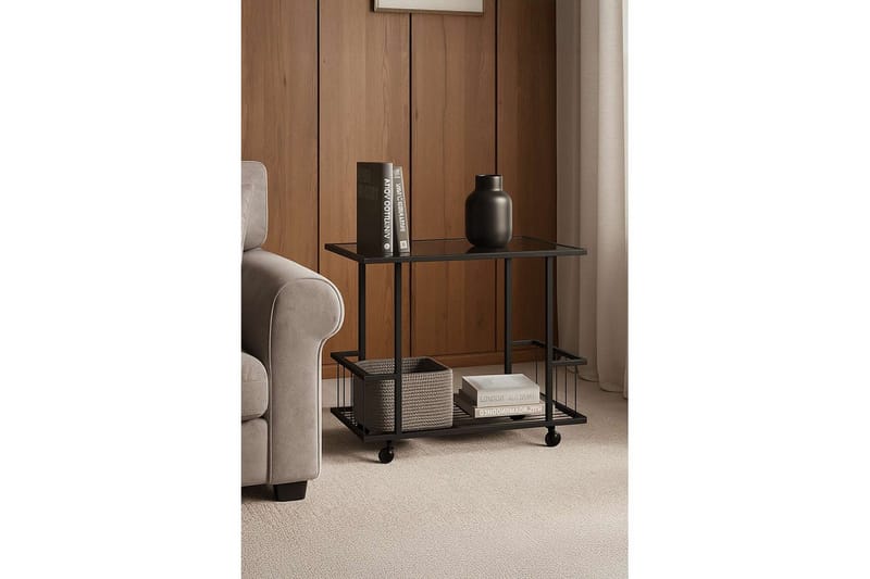 Kallin Sidebord 60x36 cm - Svart/Grå - Møbler - Bord - Avlastningsbord - Lampebord & sidebord