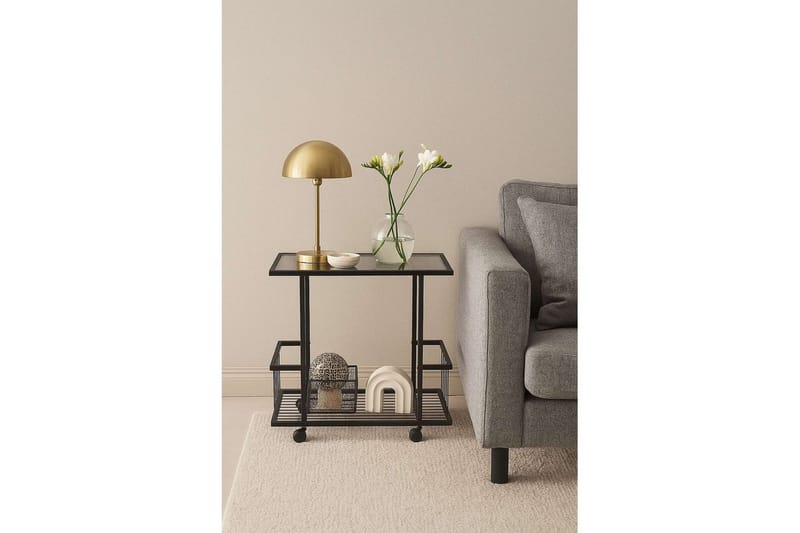 Kallin Sidebord 60x36 cm - Svart/Grå - Møbler - Bord - Avlastningsbord - Lampebord & sidebord