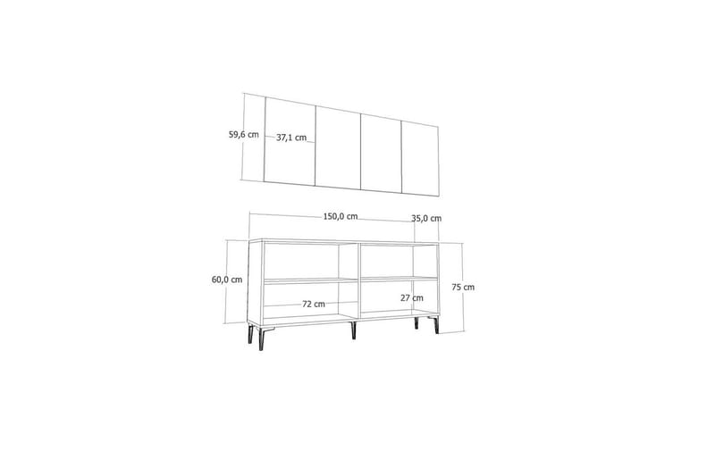 Kaysie Konsollbord 150 cm - Hvit - Møbler - Bord - Avlastningsbord - Gangbord