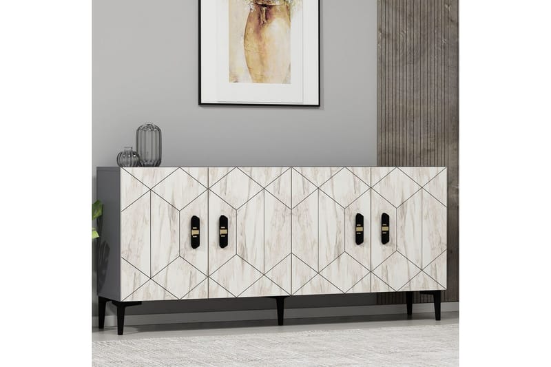 Kaysie Konsollbord 150 cm - Sølv/Antrasitt - Møbler - Bord - Avlastningsbord - Gangbord