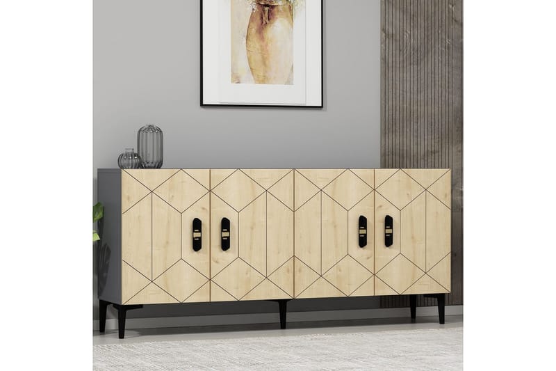 Kaysie Konsollbord 150 cm - Sølv/Antrasitt - Møbler - Bord - Avlastningsbord - Gangbord