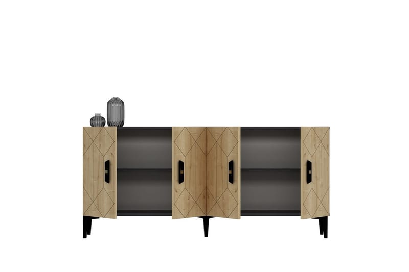 Kaysie Konsollbord 150 cm - Sølv/Antrasitt - Møbler - Bord - Avlastningsbord - Gangbord