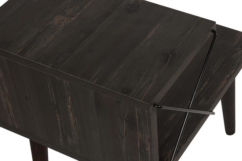 Kaysie Nattbord 50 cm - Mørkebrun - Sengebord & nattbord