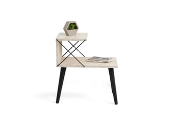 Kaysie Nattbord 50 cm - Svart/Marmor - Møbler - Bord - Avlastningsbord - Sengebord & nattbord