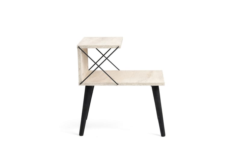 Kaysie Nattbord 50 cm - Svart/Marmor - Møbler - Bord - Avlastningsbord - Sengebord & nattbord