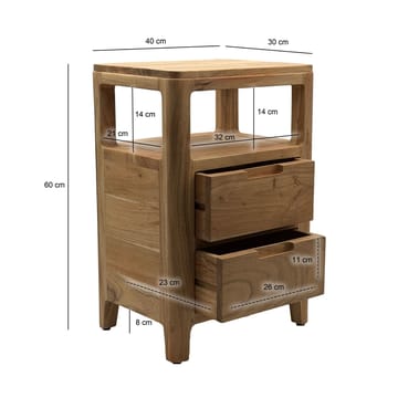Kelova nattbord 40 cm - Varm lysebrun - Møbler - Bord - Avlastningsbord - Sengebord & nattbord