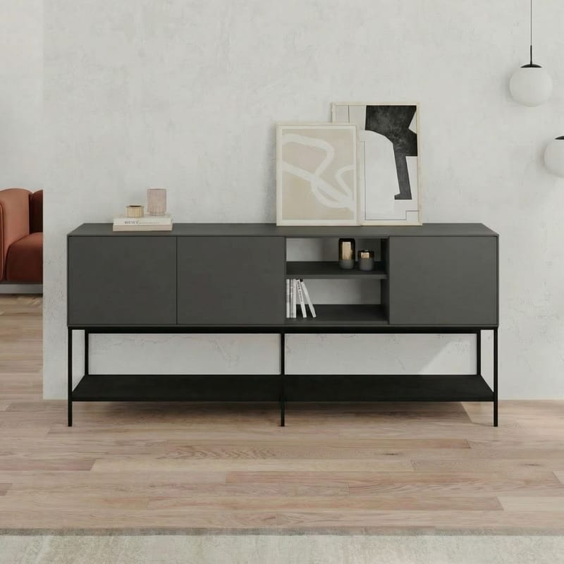 Kenvor Konsoll 180x80x40 cm - Antrasitt, Wood Black, Svart - Møbler - Bord - Avlastningsbord - Gangbord